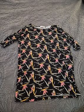 Ava Sky Dress Pink & Yellow Tropical Bloom Xs